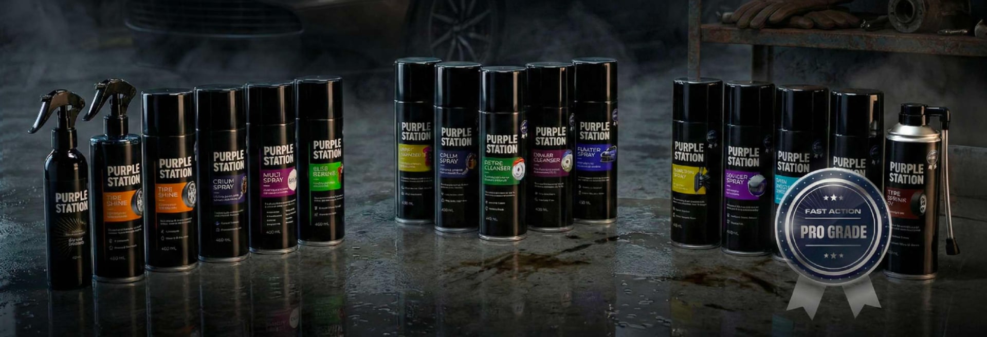 Purple Station Automotive Care Essentials product banner